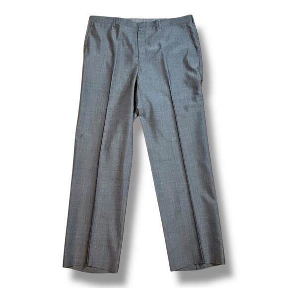 VTG G Handleman 2-Piece Suit Mens Gray Semi-Sharkskin Custom Made Size 44 - Picture 9 of 12